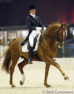Ebba von Essen on Rambo at the 2003 Zwolle International Stallion Show :: Photo © Dirk Caremans