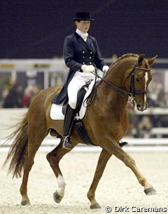 Mia von Essen and Rambo at the 2003 Zwolle International Stallion Show :: Photo © Dirk Caremans