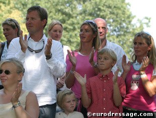The Rothenberger family rejoices as their pony Dornika won the 2004 Bundeschampionate