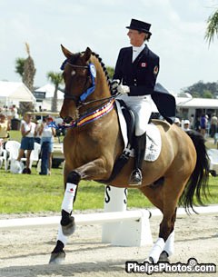 Shannon Dueck and Korona win at the 2004 Palm Beach Dressage Derby :: Photo © Phelpsphotos.com