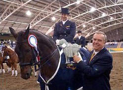 Ricky MacMillan and Crisp win trophies at the 2004 CDI Sydney