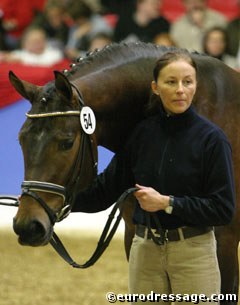 Ines Westendarp with her Depardieu x Feiner Stern colt which sold to Wilfried Bechtolsheimer