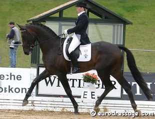 Gunilla Bystrom on Silvano at the 2004 World Young Horse Championships :: Photo © Astrid Appels