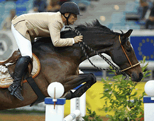 Jurgen Krackow riding Looping in a Bosal :: Photo courtesy Steckenpferd