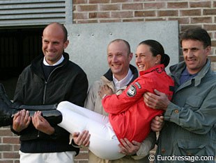 The Belgian riders for the 2005 WCYH: Nick van Laer, Jeroen Devroe, Vicky Smits, Ludo Verbraeken :: Photo © Astrid Appels