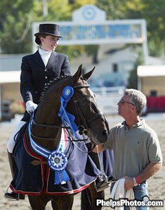 Noel Williams on Pik L and her father George at the 2005 American Junior Riders Championships in Devon :: Photo © Phelpsphotos.com