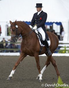 Former British National Champion Peter Storr landed a fifth place in the Grand Prix. On Gambrinus, he scored 68.75%