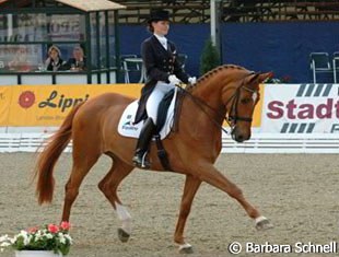 Anna Katharina Luttgen on Ellen Schulten Baumer's former Grand Prix Horse Gina Royal OLD.