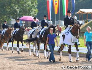 Junior Rider Tom Berg wins the Prix St Georges aboard Luciano. He scored 67.08 %