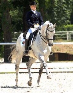 Maria Caetano and White Cedar at the 2006 European Young Riders Championships