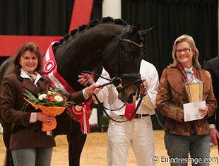 Owner Kiddy Elsass, stallion Gagarin and breeder Mikala Bagge :: Photo © Astrid Appels