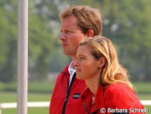 Sven and Gonnelien Rothenberger watching their children in action