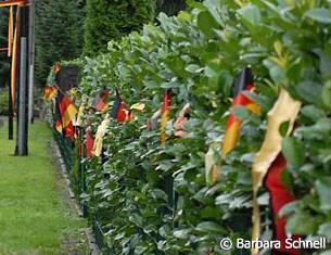 Flags everywhere in the town of Rheinberg