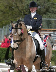 Alice Thompson and Donnerblitz. The union jack was stuffed in Alice's boots for the award ceremony.