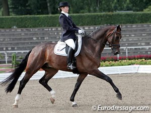 Marisa Festerling and Big Tyme at the 2006 World Young Horse Championships in Verden