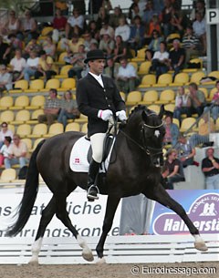 Grecian born Dane Michael Liocouras on Heterosis Nord (by Hohenstein x Dolomit) :: Photo © Astrid Appels