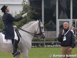 Lopez Porras on Nevado Santa Clara talking to Spanish team train Jan Bemelmans