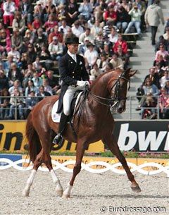 Steffen Peters and Floriano finish fourth in the Grand Prix Special at the 2006 World Equestrian Games