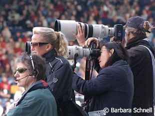 Lisa Wilcox working as media reporter for Horse TV