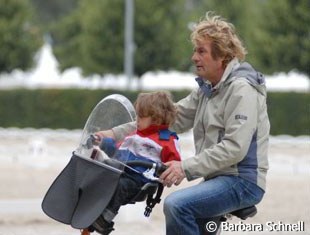 Dutch team trainer Sjef Janssen with his son Yannick Janssen van Grunsven
