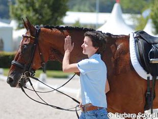Werth's groom was as happy with the Aachen victory as Isabell was