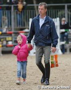 Dr. Ulf Möller and his daughter at the 2007 Bundeschampionate