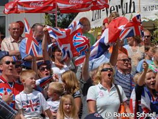 Tons of British fans root for their team