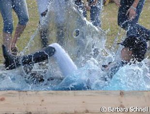 Louisa Luttgen in the water jump