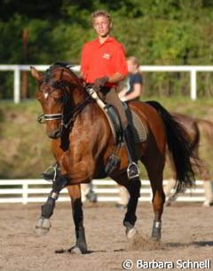 Hungarian junior Mate Garai on Romero. This was the first year that Hungaria was able to send a full team of junior riders to the European Championships.