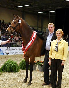 Develino with owner Esben Möller and breeder Jytte Knudsen