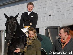 Fie and Tanja Kayser and Camille Scholtus, her new Luxembourg employers