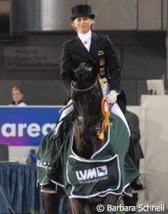 Nadine had brought her impressive, but still nameless black mare to ride at the price-giving ceremonies. She's planning to gently start showing the horse this year.