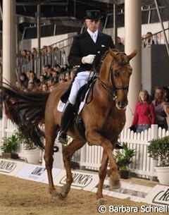 The ubiquitous Wittigs -- in addition to coaching Isabell, Wolfram had horses in both Grand Prix tours, Brigitte in the Special tour