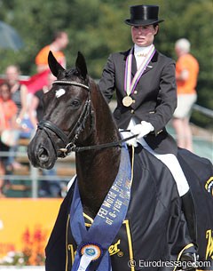 Miranda Rongen and Deveraux, 2007 World Young Horse Champions :: Photo © Astrid Appels