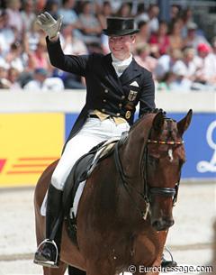 Isabell Werth and Satchmo at the 2008 CDIO Aachen :: Photo © Astrid Appels