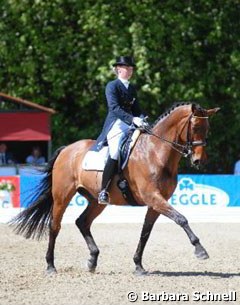 Fabienne Lutkemeier on her mom's Grand Prix horse Amando