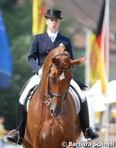 Isabell Werth and Warum Nicht FRH win the 2008 German Dressage Championships :: Photo © Barbara Schnell