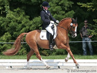 Katharina Weychert and Dornik B at the 2008 European Pony Championships
