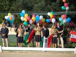 The opening ceremony at the 2008 European Junior/Young Riders Championships in Portugal