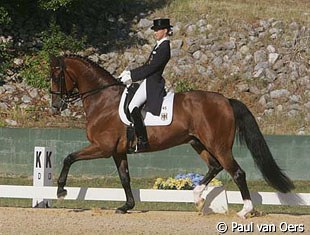 Sanneke Rothenberger on Paso Doble at the 2008 European Junior Riders Championships :: Photo © Paul van Oers