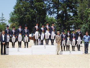 The Junior Riders team podium