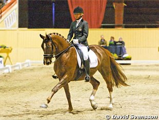 Sara Henrietta Bergstrom Kallstrom on her 9-year old De Niro x Uttini offspring Diezel