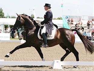 Nicky Barrett on Faberge at the 2008 CDI Hickstead :: Photo © Caroline Finch