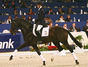 Madeleine Vrees and Wynton at the 2008 KWPN Stallion Competition Finals :: Photo © Fokfanaat