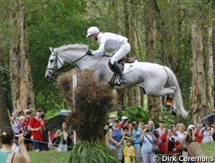 Hinrich Romeike on Marius in the 2008 Olympic cross country :: Photo © Dirk Caremans