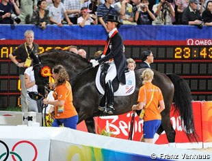 Anky van Grunsven leaves the arena after her Grand Prix :: Photo © Franz Venhaus