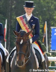 Young riders' champion Kathleen Keller on the 19-year old Florestan
