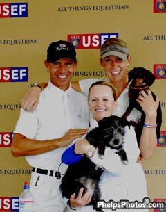 The 2008 U.S. Olympic Dressage Team: Steffen Peters, Debbie McDonald, Courtney King :: Photo © Mary Phelps