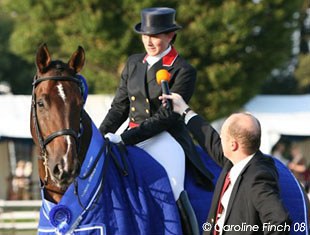 Maria Eilberg gets interviewed on her victory