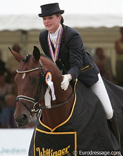 Anna Sophie Fiebelkorn and Imperio at the 2008 World Young Horse Championships :: Photo © Astrid Appels